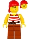 Pirate - Red Bandana, White Shirt with Red Stripes, Dark Orange Legs