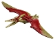 Dinosaur Pteranodon with 4 Studs with Dark Red Back and Small Oval Nostrils
