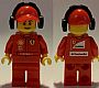 F1 Ferrari Marshall with Torso Stickers with Shell, UPS, Ferrari, Santander and Kaspersky Logos Pattern