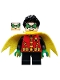 Robin - Green Mask and Hands, Black Short Legs, Yellow Scalloped Cape
