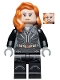 Black Widow - Black Jumpsuit, Dark Orange Mid-Length Hair, Printed Legs, Dark Bluish Gray Hands