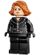 Black Widow - Black Jumpsuit, Dark Orange Short Hair, Plain Legs, Printed Arms