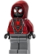 Spider-Man (Miles Morales) - Dark Red Hood, Dark Bluish Gray Legs