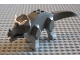 Dinosaur Triceratops with Light Gray Legs and White Horns