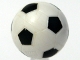 Ball, Sports Soccer with Black Pentagons Pattern